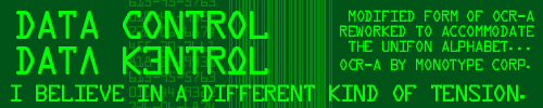 Data Control Font