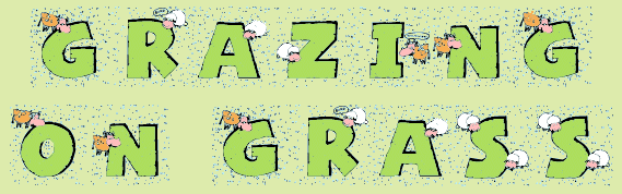Grazing on grass Font