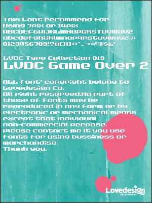 LVDC Game Over Font