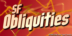 SF Obliquities Font