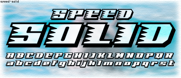 Speed Solid Font