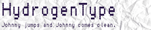 Hydrogen Type Font