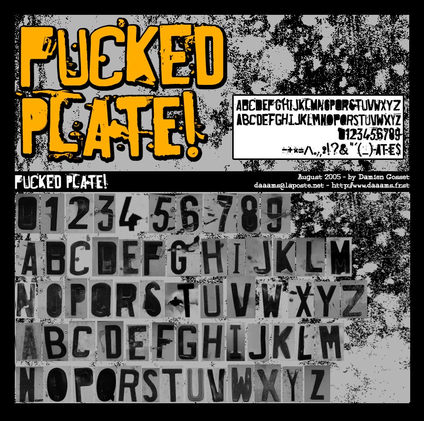 Fucked Plate Font