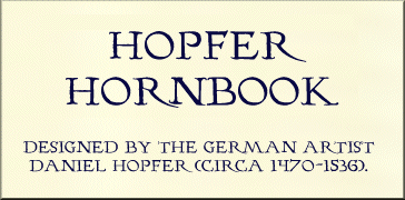 Hopfer Hornbook Font