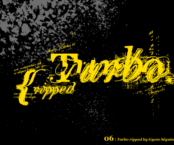 Turbo Ripped Font
