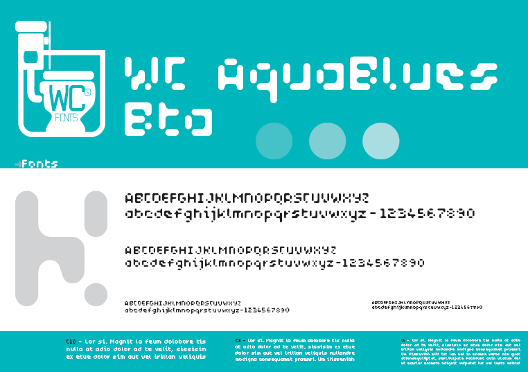 WC AquaBlues Bta Font