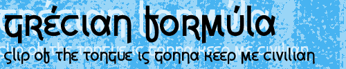 Grecian Formula Font