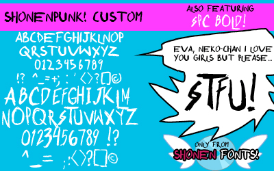 Shonen Punk! Custom Font
