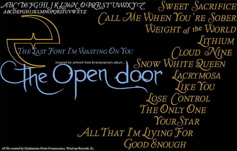 The Last Font I'm Wasting On You Font
