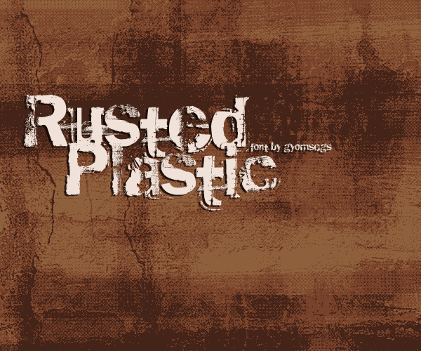 Rusted Plastic Font