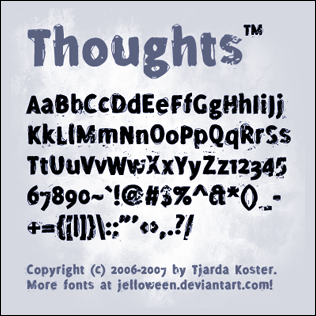 Thoughts Font