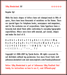 Silky Wonderland Font