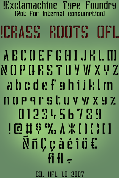 !Crass Roots OFL Font