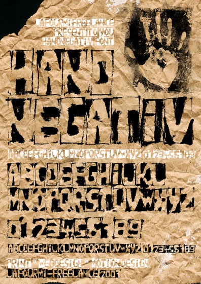 HandNegativ Font