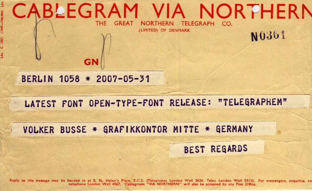 Telegraphem Font