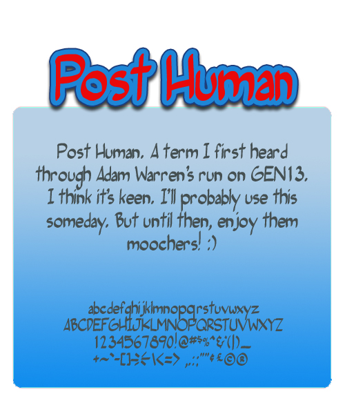 Post Human Font