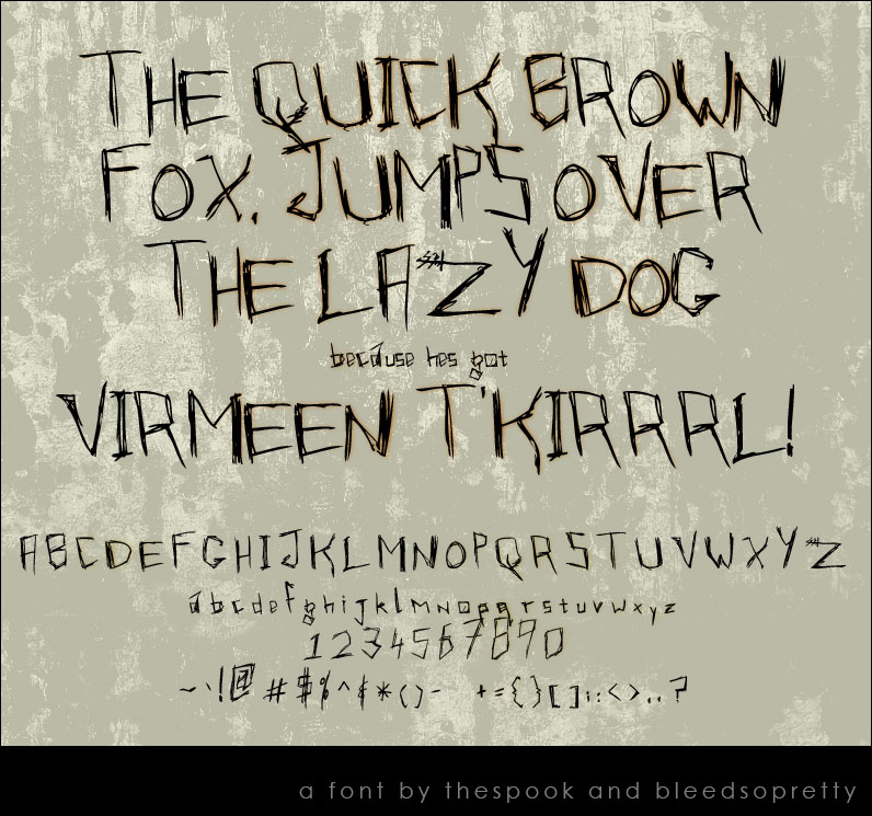 Virmeen T'kirrrl Font