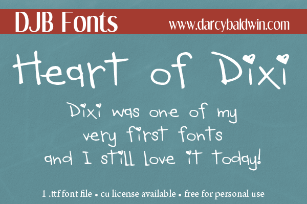 DJB Heart Of Dixi Font