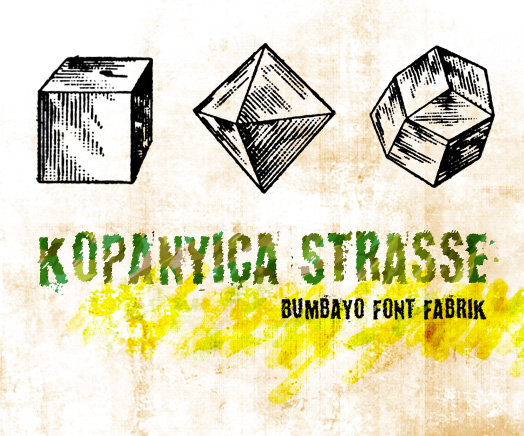 Kopanyica Strasse Font