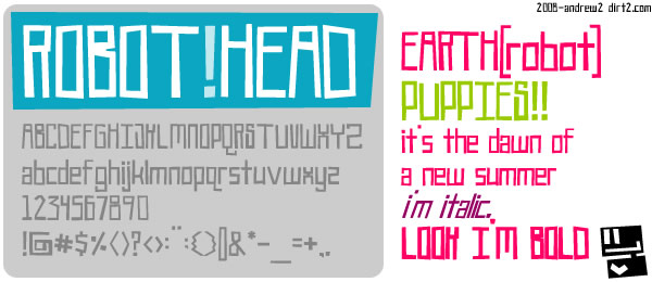 Robot!Head Font
