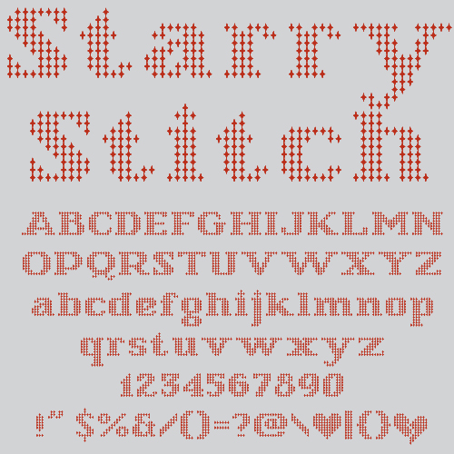 Starry Stitch Font