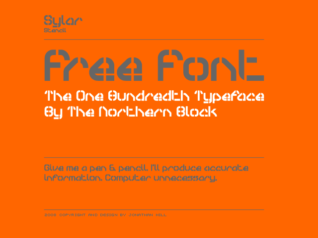 Sylar Stencil Font