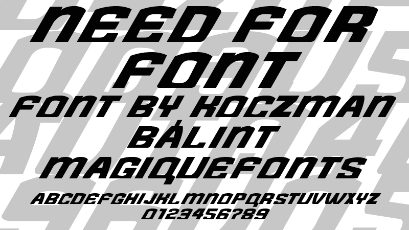 Need for Font Font