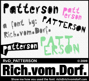 RvD Patterson Font