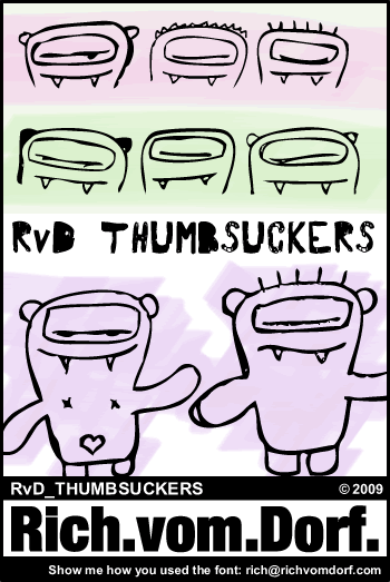 RvD Thumbsuckers Font