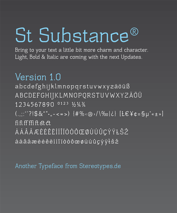 ST Substance Font
