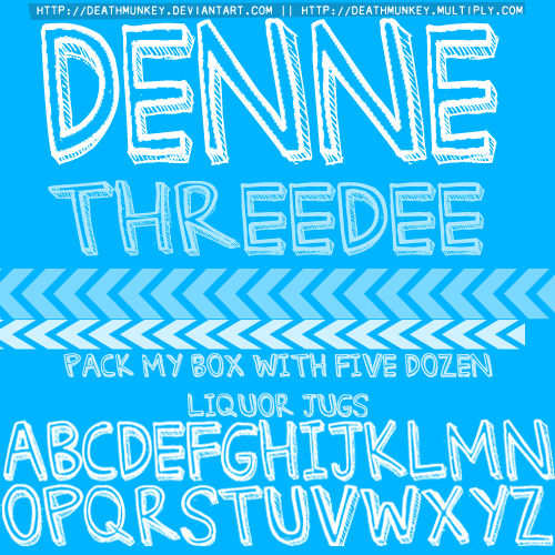 Denne Threedee Font