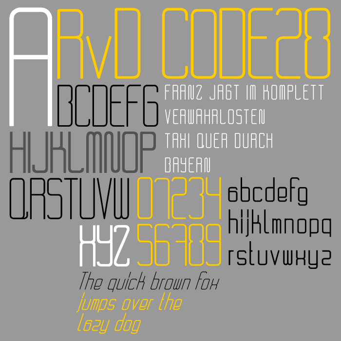 RvD Code 28 Font
