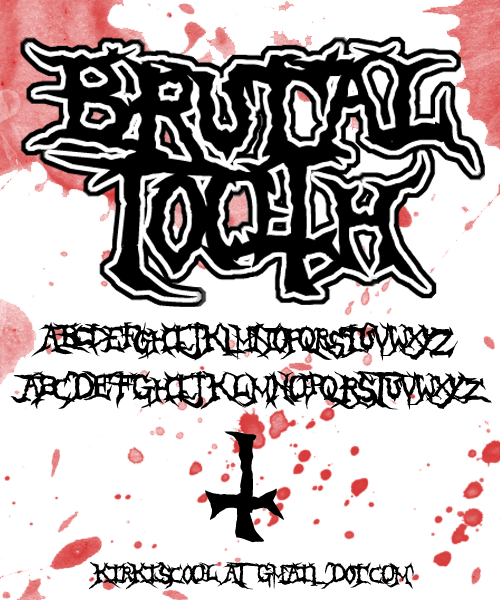 Brutal Tooth Font