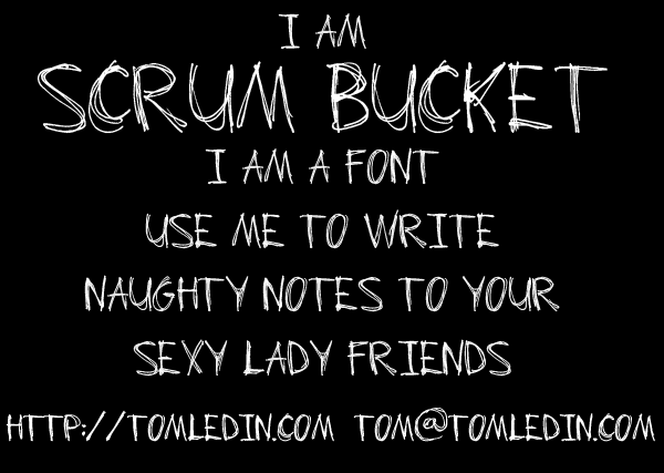Scrum Bucket Font