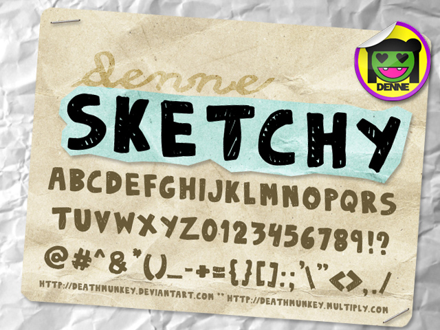Denne Sketchy Font