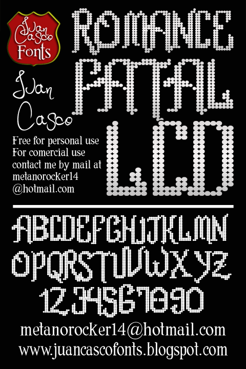 Romance fatal LCD Font