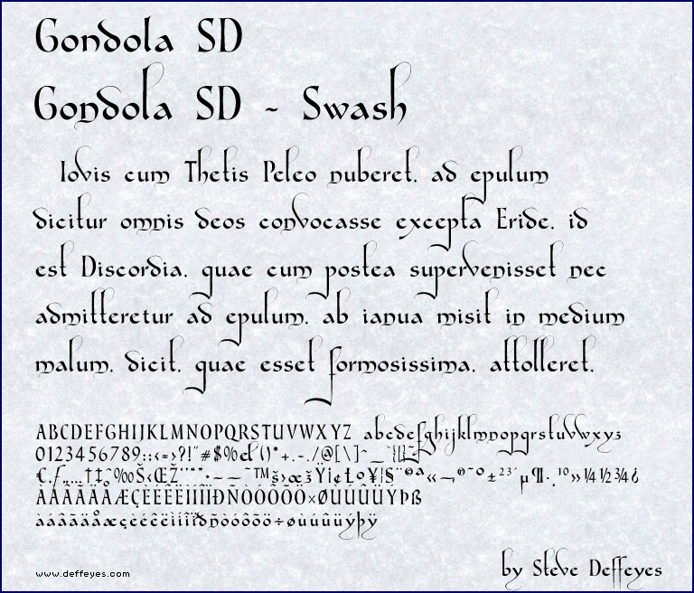Gondola SD Font