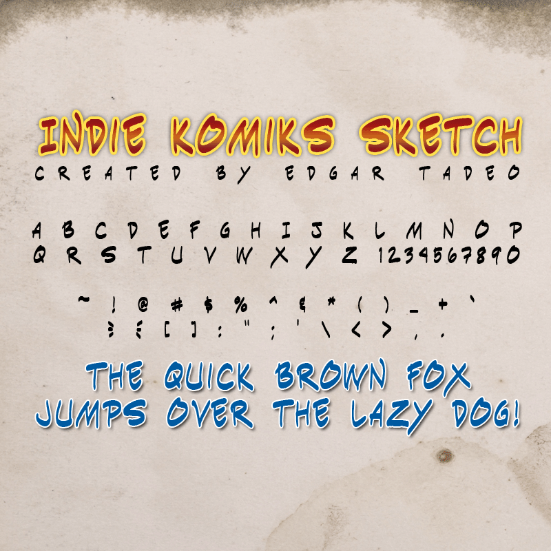 Indie Komiks Sketch Font