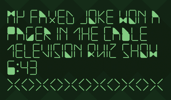 Water in my Casio Font