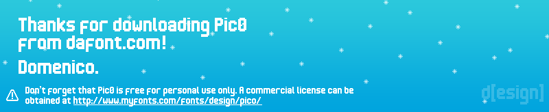 Pic0 Font