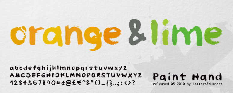 Paint Hand Font