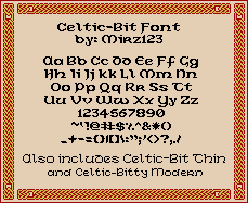 Celtic Bit Font