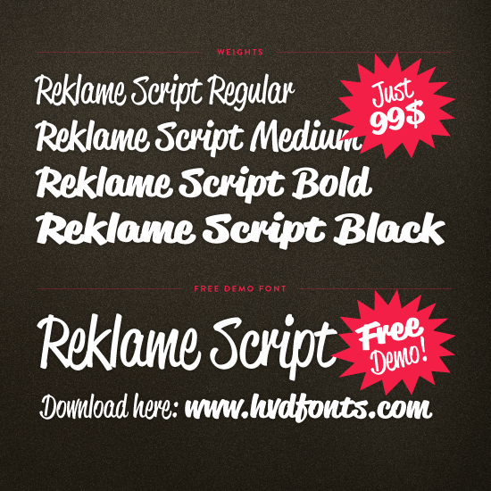 Reklame Script Font