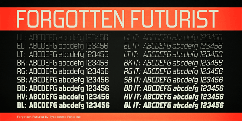 Forgotten Futurist Font