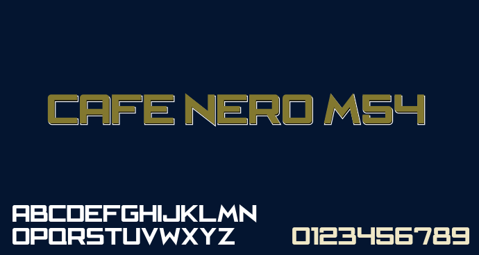 Cafe Nero M54 Font