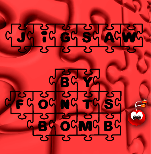 Fonts Bomb Jigsaw Font