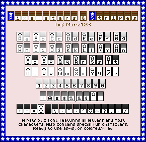 Pixelstars & Stripes Font