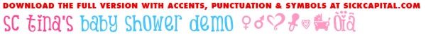 SC Tina's Baby Shower Font
