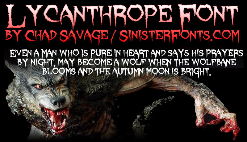 Lycanthrope Font
