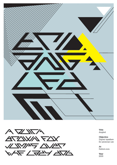 Angled Font